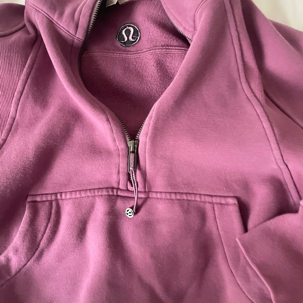 lululemon scuba quarter zip  light purple pink size XS/S